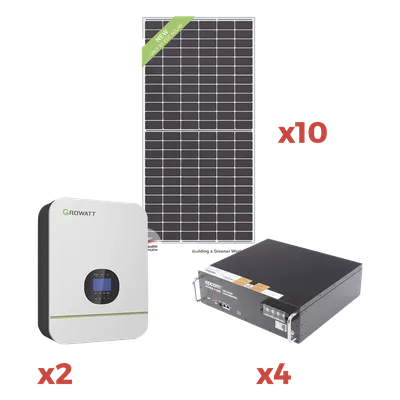 Kit de Energía Solar / Minisplit 220VCA / 2000W / 10 Horas Autonomía / 550W Fotovoltaico / 48V 416Ah Litio