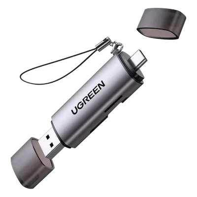 Lector de Tarjetas / USB-C 3.1 + USB-A 3.0 / 5 Gbps / Dual Ranura SD/MicroSD / Lectura Simultánea / Aluminio / OTG