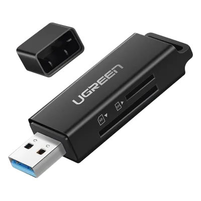 Lector de Tarjetas USB 3.0 / Doble Ranura TF/SD Simultánea / Transferencia 5 Gbps / Soporte 2 TB / Compacto con Llavero