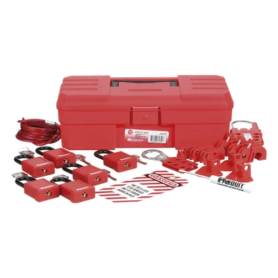 Kit de Bloqueo LOTO para Contratistas / 6 Candados No Conductores / 15 Etiquetas Seguridad / Bolso 5.0' x 3.5' x 11.0' (16.4 x 11.5 x 36.1 ft equivalente aproximado: 1.52 x 1.07 x 3.35 m)