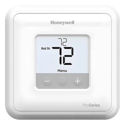 Termostato No Programable / 1 Etapa Calor/Frío / 20 a 30 VAC o 750 mV / Pantalla 2.37 in² con Retroiluminación LED / Montaje UWP