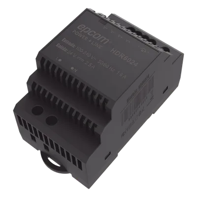 Fuente de Poder Industrial / Entrada 100-240 Vca / Salida 24 Vcc / 2.5 A / 60 W / Riel DIN / -20°C a 45°C / 3.7 x 2.1 x 2.3 in