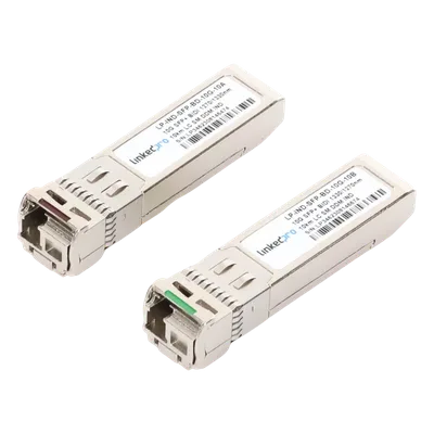 Transceptor SFP+ Industrial / 10 Gbps / Monomodo Bidireccional 1270 & 1330 nm / LC/UPC Simplex / DDM / 10 km (32,808 ft) / 2 Piezas