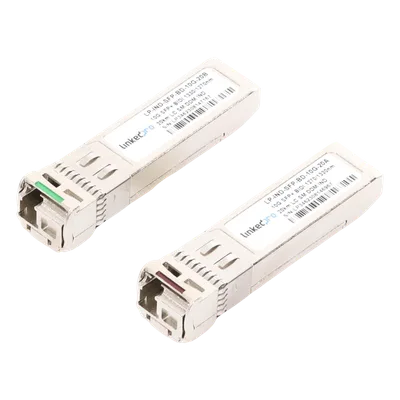 Transceptor Óptico Industrial SFP+ / 10 Gbps / Bidireccional Monomodo / 20 km (12.4 mi) / LC/UPC Simplex / DDM / Rango -40 a 85 °C