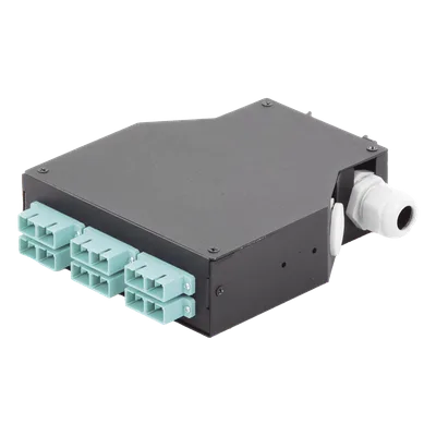 Distribuidor de Fibra Óptica / Riel DIN / 6 Acopladores SC/UPC / Multimodo / 24 Fusiones / 0.13 x 0.41 x 0.47 ft