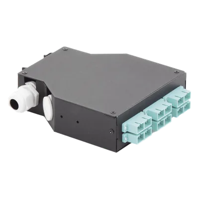 Distribuidor de Fibra Óptica / Riel DIN / 6 Acopladores SC/UPC / Multimodo / 24 Fusiones / 0.13 x 0.41 x 0.47 ft