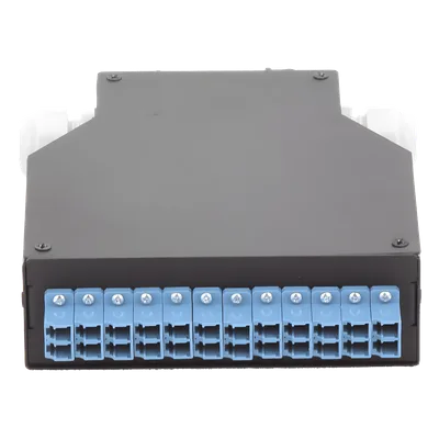 Distribuidor de Fibra Óptica / Riel DIN / 12 Acopladores LC/UPC Duplex / Monomodo / 24 Fusiones / 4 x 12.6 x 14.2 cm (1.57 x 4.96 x 5.59 in)