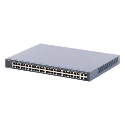Switch PoE+ Administrable / 48 Puertos Gigabit PoE+ / 2 Puertos Uplink Gigabit / 2 Puertos SFP / 470W / 1U Rack