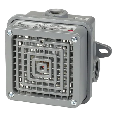 Bocina para ambientes peligrosos / 240 VCA / 110 dBA @ 1 m / IP69K / UL-CSA Clase I Div 2 / 115x115x93 mm / 4.5x4.5x3.7 in