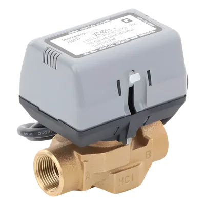 Válvula Motorizada de 2 Vías / Actuador Integrado / Conexión BSPT 3/4" / Control On/Off / 100-130 VCA / Flujo Bidireccional