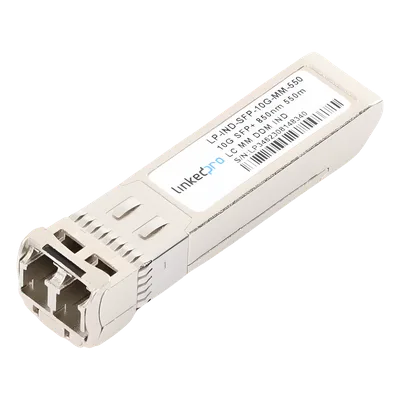 Transceptor Óptico Industrial SFP+ / 10 Gbps / Multimodo 850 nm / Alcance 550 m (1804.5 ft) / LC/UPC Dúplex / DDM / Hot-Pluggable