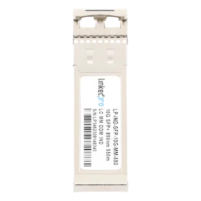 Transceptor Óptico Industrial SFP+ / 10 Gbps / Multimodo 850 nm / Alcance 550 m (1804.5 ft) / LC/UPC Dúplex / DDM / Hot-Pluggable