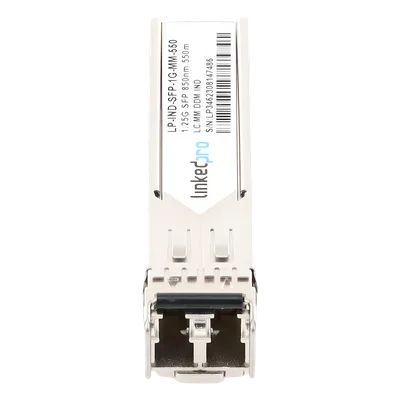 Transceptor Óptico Industrial SFP / Multimodo 850 nm / 1.25 Gbps / 1000BASE-SX / LC/UPC Dúplex / DDM / 550 m (1804.5 ft) / Clase 1 Láser