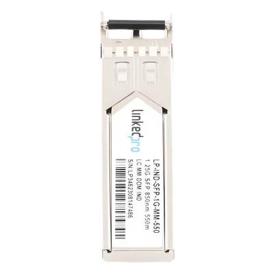 Transceptor Óptico Industrial SFP / Multimodo 850 nm / 1.25 Gbps / 1000BASE-SX / LC/UPC Dúplex / DDM / 550 m (1804.5 ft) / Clase 1 Láser