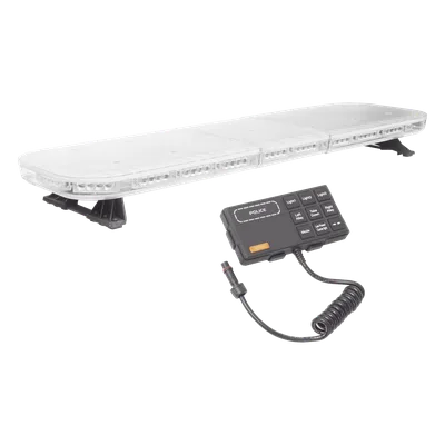 Kit de Señalización para Seguridad Pública / Barra LED 88 LEDs / Sirena 100W / Control de Tráfico Ámbar / IP65 / 45 Patrones de Destello