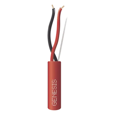 Bobina de Cable / 305 m (1000 pies) / 2 x 16 AWG / Plenum FPLP CL3P FT6 / Rojo / Detección de Incendio y Evacuación