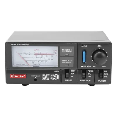 Wattmetro / 1.8-200 MHz y 140-525 MHz / 4 Escalas 5W-400W / Medición SWR / Conectores UHF PL-259