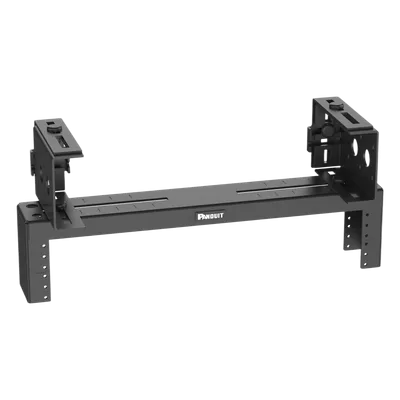 Rack de Distribución Aéreo / 2 UR / Carga 27 kg (60 lb) / Rieles Roscados #12-24 / Profundidad 83 mm (3.3 in) / Montaje Universal