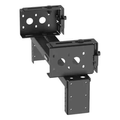 Rack de Distribución Aéreo / 2 UR / Carga 27 kg (60 lb) / Rieles Roscados #12-24 / Profundidad 83 mm (3.3 in) / Montaje Universal