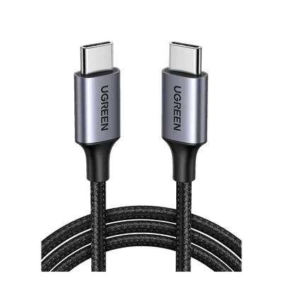 Cable USB-C a USB-C / 2 Metros (6.56 Pies) / 60W PD3.0 / 480 Mbps / Nylon Trenzado / Aluminio