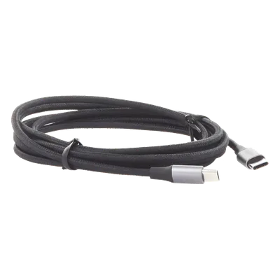 Cable USB-C a USB-C / 2 Metros (6.56 Pies) / 60W PD3.0 / 480 Mbps / Nylon Trenzado / Aluminio