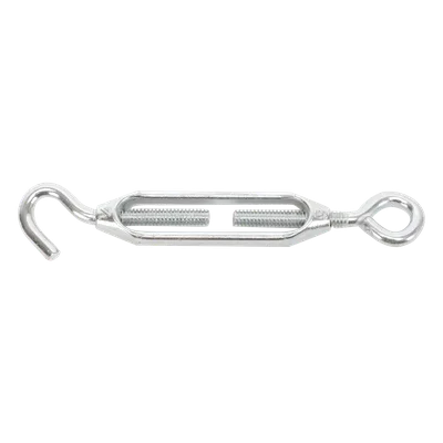Tensor de Cable / Ojo-Gancho / 1/4 in / Carga 150 kg / Carrera 2-1/8 in / Aleación de Zinc / Galvanizado en Caliente