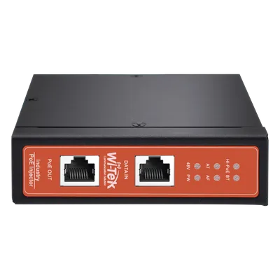 Inyector PoE Industrial / Entrada 12-57 VDC / Salida PoE++ 90W / Gigabit Ethernet / Riel DIN / Sin Ventilador