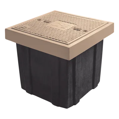 Registro Eléctrico Peatonal / 60 x 60 x 40 cm (23.62 x 23.62 x 15.75 in) / Resistencia 3 Toneladas / Concreto Polimérico y Fibra de Vidrio / Anticorrosivo / Antiderrapante