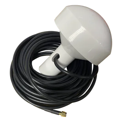 Antena GPS Marina / 1575.42 MHz / 28 dBi / Omnidireccional / Cable RG58 10 m (32.8 ft) / SMA Macho / Soporte Rotativo