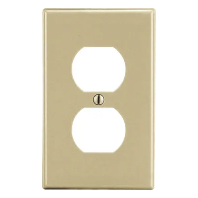 Placa de Pared / Contacto Duplex / Policarbonato / 4.63 x 2.88 x 0.25 in / Vertical / UL 94 V2