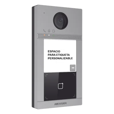 Videoportero IP / 2 Megapixel / PoE / IP65 + IK08 / 1 Departamento / Lector Mifare / 2 Puertas / 6 Monitores / Visión Nocturna IR 3m / Ángulo 129°