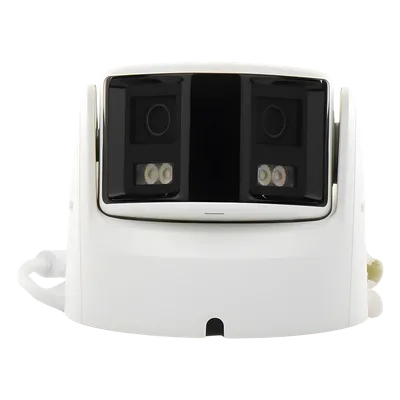 Cámara Turret IP Panorámica / 4 Megapixel / Dual Lente 2.8 mm / 180° / Color 24/7 / Luz Blanca 30 m (98.4 ft) / WDR 130 dB / IP67 / PoE