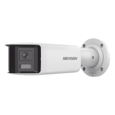 Cámara Bala IP Panorámica / 4 Megapixel / Dual Lente 2.8 mm / 180° / Color 24/7 / Luz Blanca 40 m (131.2 ft) / WDR 130 dB / IP67 / PoE / AcuSense