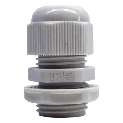 Conector Tipo Glándula / Rosca NPT 1/2" / Rango Cable 6-11 mm / Plástico Industrial / IP Aplicable