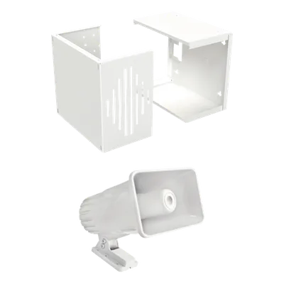 Sirena de alarma / 2 tonos / 118 dB / 30 W / 12 VCC / 7.87 x 5.87 x 9.45 in / Gabinete exterior incluido