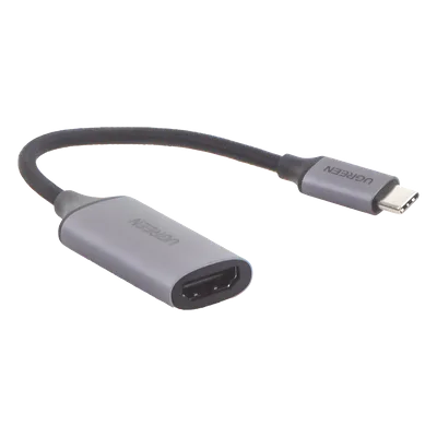 Cable Adaptador USB-C a HDMI / 4K@60Hz / HDR / Thunderbolt 3 / DisplayPort Alt Mode / Aluminio / 10 cm (0.33 ft)