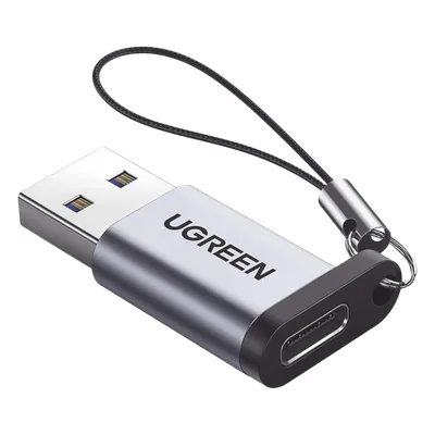 Adaptador USB-A a USB-C / USB 3.0 / 5 Gbps / Carga 3A / Aleación de Aluminio / Compacto