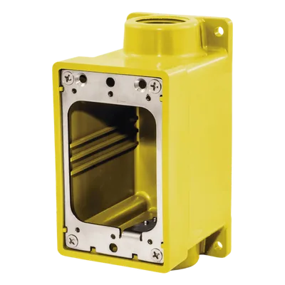Caja Hermética / IP69K / 2 Entradas 3/4" NPT / Amarillo / Serie FD