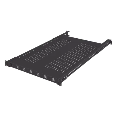 Charola Ventilada / Profundidad Ajustable 495-965 mm (19.5-38 in) / 1U / Carga 110 kg / Color Negro