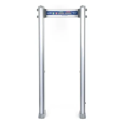 Arco detector de metales / 18 zonas independientes / Uso 100% exterior / Contador de personas / Detección ferrosa y no ferrosa / 50+ inspecciones/minuto