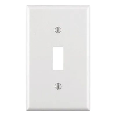 Placa para Interruptor de Palanca / Policarbonato Termoplástico / Blanco / 4.63 x 2.88 x 0.25 in / Vertical