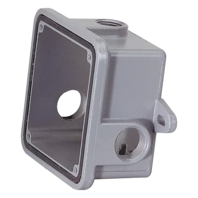 Caja de Protección Metálica / Resistente a Intemperie / 3 Entradas 1/2" / 0.45 kg / Gris