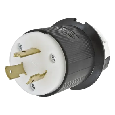 Clavija Industrial con Bloqueo de Media Vuelta / 20 A 250 V CA / 2 Polos 3 Hilos / NEMA L6-20P / 0.360' - 0.930' (9.14 - 23.62 mm) / -40°C a 75°C