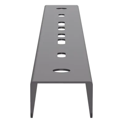 Soporte Tipo Trapecio / Hasta 12 in (305 mm) Ancho / Varilla Roscada 1/2 in / Acero con Recubrimiento en Polvo / Negro