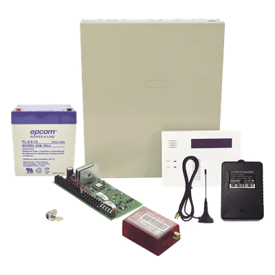Panel de Alarma Híbrido / 48 Zonas / Comunicador Celular 4G LTE-M/5G / Teclado-Receptor Inalámbrico / 3 Particiones / 48 Códigos de Usuario