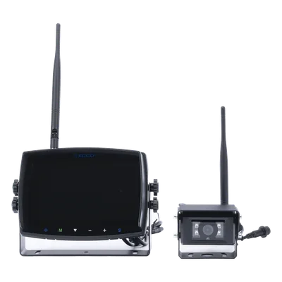 Sistema de Reversa Inalámbrico / Monitor Táctil 7" / Cámara IR CMOS / 2.4 GHz / 4 Canales / Grabación SD