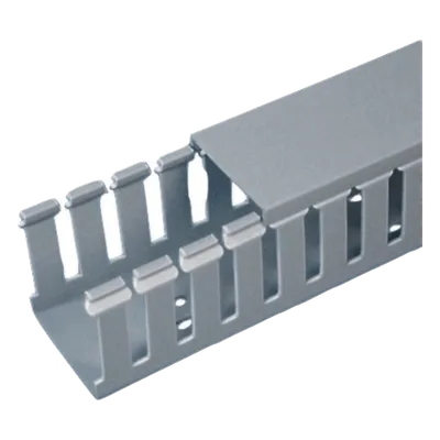 Canaleta Ranurada de PVC / 32 mm Ancho / 79.2 mm Alto / 2 m (6.56 ft) Largo / Tipo F / UL94 V-0