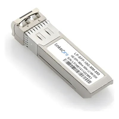 Transceptor Óptico SFP+ / Multimodo 850 nm / 10 Gbps / 10GBASE-SR / LC/UPC Dúplex / DDM / 550 m (1804.5 ft)