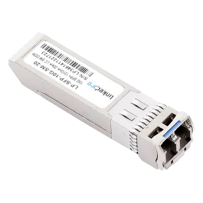 Transceptor SFP+ / 10 Gbps / Monomodo 1310 nm / LC Dúplex / 20 km (12.4 mi) / DDM / Hot-Pluggable