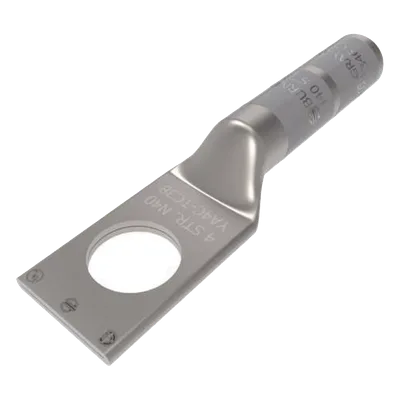 Terminal de Ojo de Compresión / Barril Largo / Cobre Galvanizado / Conductor 1/0 AWG / Tornillo 1/4" / Diseño Compacto